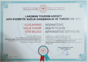 Afa Limb Lengthening International Health Tourism Authorization Certificate