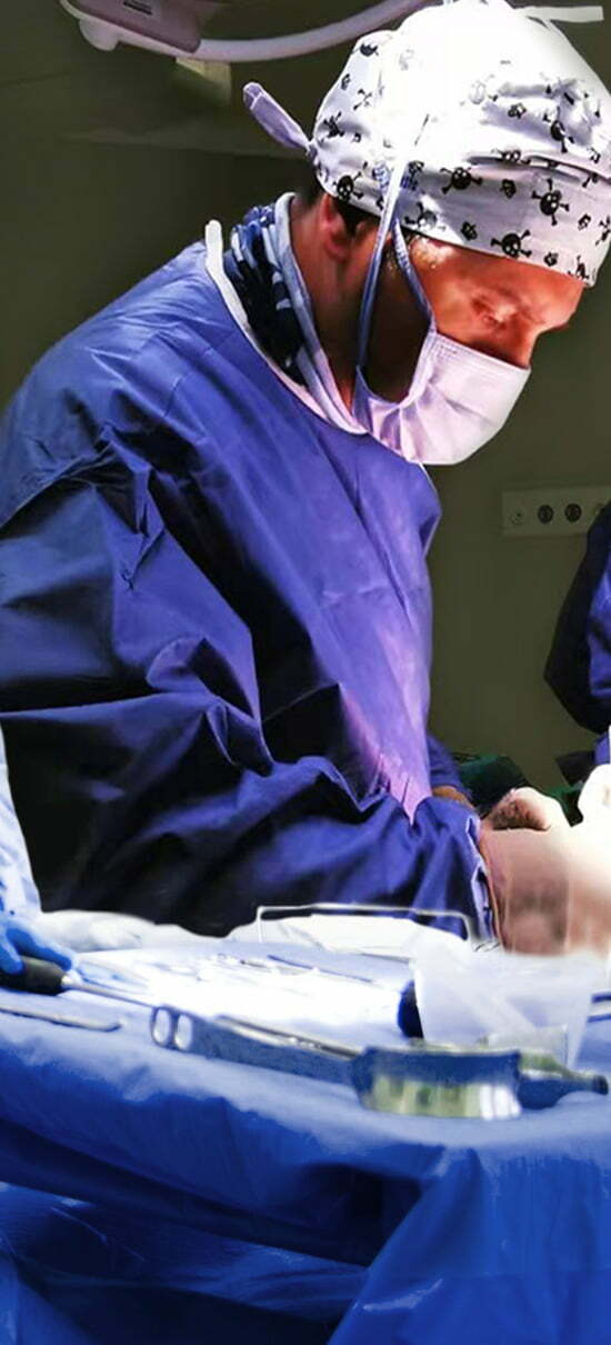 Limb lengthening surgeon Prof. Dr. Mustafa Uysal in surgery